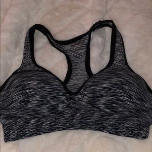 Pink sports bra